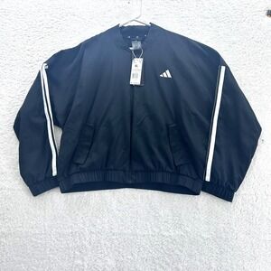adidas  Jacket Women's Black XL  Essentials 3-Stripes Lifestyle Woven‎ Bomber